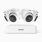 ANNKE 1080p Outdoor Wired Security CCTV System, 8 Channel DVR + 4 X Cameras, 3.6 MM Lens, Smart DVR with Human & Vehicle Detection, 66 ft Infrared Night Vision, 4-in-1 Output Signal, IP67