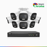 NightChroma<sup>TM</sup> NAK500 - Updated Version, 3K 8 Channel 8 Cameras TVI Security System, Acme Color Night Vision, 2960 × 1665 Resolution, f/1.0 Aperture (0.001 Lux), Built-in Microphone, IP67