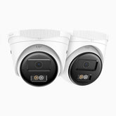 C500 - 2 Pcs C500 - 3K Outdoor Dual Light PoE Security IP Camera, Color & IR Night Vision, 3072 × 1728 @ 20fps, Smart Human & Vehicle Detection, Built-in Microphone, IP67