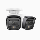 C500 - 2 Pack 3K Outdoor Dual Light PoE Security IP Camera, Color & IR Night Vision, 3072 × 1728 @ 20fps, Smart Human & Vehicle Detection, Built-in Microphone, IP67