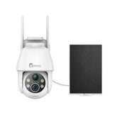 3MP Outdoor Solar Powered Battery Security IP Cameras, 5200mAh Rechargeable Battery, 130¡ã Ultra Wide Angle, Color Night Vision, Human & Vehicle Smart Detection, Two-Way Audio, Works with Alexa & Google