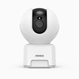 Crater Pro - 4MP Dual-Band WiFi Indoor Camera, 2.4 Ghz/5 Ghz, 350° Pan & 60° Tilt, Human & Sound Detection, Smart Tracking, Two-Way Audio, Cloud & Max. 128 GB Local Storage, Works with Alexa