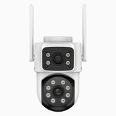 WCD220 - 4MP Dual-Lens Outdoor Wireless WiFi Security Camera, 355° Pan & 90° Tilt, 2.4 GHz Wi-Fi Connection, Human Motion Detection, Dual Light Night Vision, Active Siren Alarm, Two-Way Audio, Cloud & Max. 128 GB Local Storage, Works with Alexa