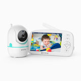 Tivona - 1080p 5" HD Video Baby Monitor with Camera, Two-Way Audio, Voice & Temperature Detection, Feeding Reminder, 360° Pan Tilt, 2X Zoom, 5000mAh Battery, VOX Function