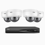 H500 - 3K 4 Channel 4 Cameras PoE Security System, Smart Dual Light Night Vision, 3072 × 1728 @ 20fps, Smart Human & Vehicle Detection, Built-in Microphone, IP67