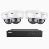 H500 - 3K Super HD 8 Channel 4 Cameras PoE Security System, Smart Dual Light Night Vision, 3072 × 1728 @ 20fps, Smart Human & Vehicle Detection, Built-in Microphone, IP67