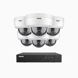 H500 - 3K 8 Channel 6 Cameras PoE Security System, Smart Dual Light Night Vision, 3072 × 1728 @ 20fps, Smart Human & Vehicle Detection, Built-in Microphone, IP67