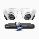 NeuTracis - AI Video Search 4K PoE Security System with 8MP Cameras & 8CH NVR, 2TB HDD, Color & Infrared Night Vision, Smart Detection 2.0, 24/7 Recording, All-Metal Housing