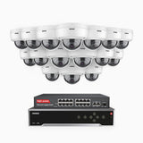 H500 - 3K 32 Channel 16 Cameras PoE Security System, Smart Dual Light Night Vision, 3072 × 1728 @ 20fps, Smart Human & Vehicle Detection, Built-in Microphone, IP67