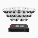 H500 - 3K 32 Channel 20 Cameras PoE Security System, Smart Dual Light Night Vision, 3072 × 1728 @ 20fps, Smart Human & Vehicle Detection, Built-in Microphone, IP67
