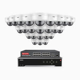 H500 - 3K 32 Channel 24 Cameras PoE Security System, Smart Dual Light Night Vision, 3072 × 1728 @ 20fps, Smart Human & Vehicle Detection, Built-in Microphone, IP67