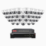 H500 - 3K 32 Channel 32 Cameras PoE Security System, Smart Dual Light Night Vision, 3072 × 1728 @ 20fps, Smart Human & Vehicle Detection, Built-in Microphone, IP67