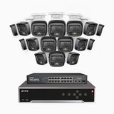 H500 - 3K 32 Channel 16 Cameras PoE Security System, Smart Dual Light Night Vision, 3072 × 1728 @ 20fps, Smart Human & Vehicle Detection, Built-in Microphone, IP67