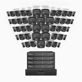 H500 - 3K 64 Channel 48 Cameras PoE Security System, Smart Dual Light Night Vision, 3072 × 1728 @ 20fps, Smart Human & Vehicle Detection, Built-in Microphone, IP67