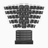 H500 - 3K 64 Channel 48 Cameras PoE Security System, Smart Dual Light Night Vision, 3072 × 1728 @ 20fps, Smart Human & Vehicle Detection, Built-in Microphone, IP67