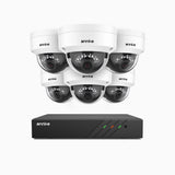 H500 - 3K 8 Channel 6 Cameras PoE Security System, Smart Dual Light Night Vision, 3072 × 1728 @ 20fps, Smart Human & Vehicle Detection, Built-in Microphone, IP67