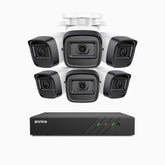 H300 - 2K 3MP 8 Channel 6 Cameras PoE Security System, EXIR 2.0 Night Vision, Motion Detection, H.265+, IP67 Waterproof