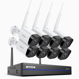 WS800 - 8MP Ultra HD 8 Channel 8 Cameras Wireless NVR Security System, 2.4/5.8G Dual-Band WiFi Pro, Human Motion Detection, Two-Way Audio, Night Vision, Works with Alexa