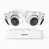 ANNKE 1080p Outdoor Wired Security CCTV System, 8 Channel DVR + 4 X Cameras, 3.6 MM Lens, Smart DVR with Human & Vehicle Detection, 66 ft Infrared Night Vision, 4-in-1 Output Signal, IP67