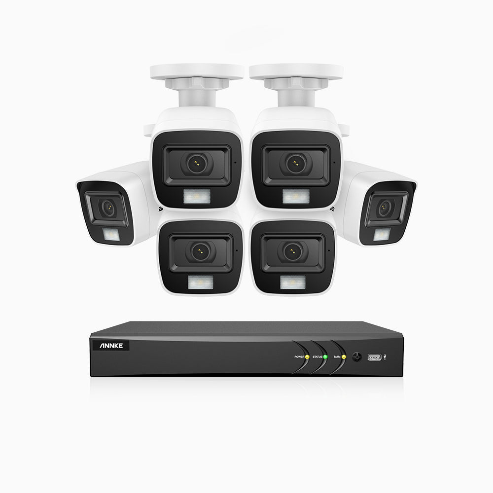 ADLK800 - 4K 8 Channel 6 Dual Light Wired CCTV Security System, Color & IR Night Vision, 3840x2160@20fps, f/1.6 Super Aperture, 4-in-1 Output Signal, IP67