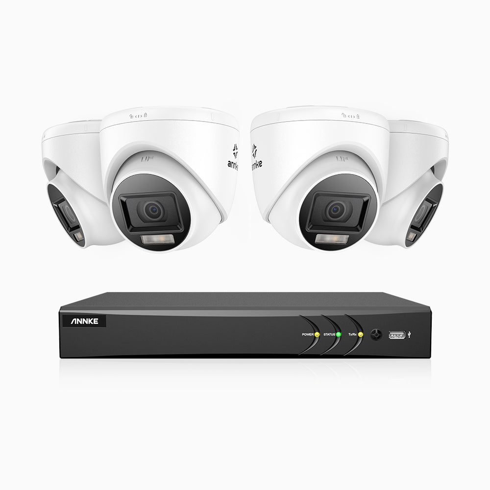 ADLK800 - 4K 8 Channel 4 Dual Light Wired CCTV Security System, Color & IR Night Vision, 3840x2160@20fps, f/1.6 Super Aperture, 4-in-1 Output Signal, IP67