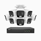 ADLK500 - 3K 8 Channel 8 Dual Light Cameras Wired Security System, Color & IR Night Vision, 3072*1728 Resolution, f/1.2 Super Aperture, 4-in-1 Output Signal, Built-in Microphone, IP67