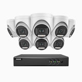 ADLK500 - 3K 8 Channel 8 Dual Light Cameras Wired Security System, Color & IR Night Vision, 3072*1728 Resolution, f/1.2 Super Aperture, 4-in-1 Output Signal, Built-in Microphone, IP67