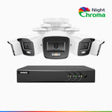 NightChroma<sup>TM</sup> NAK200 - 1080P 8 Channel 5 Cameras Wired CCTV System, Acme Color Night Vision, f/1.0 Super Aperture, 0.001 Lux, 121° FoV, Active Alignment