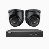 EL200 - 1080p 8 Channel Outdoor Wired Security CCTV System with 2 Cameras, 3.6 MM Lens, Smart DVR with Human & Vehicle Detection, 66 ft Infrared Night Vision, 4-in-1 Output Signal, IP67