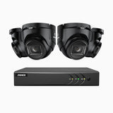 EL200 - 1080p 8 Channel Outdoor Wired Security CCTV System with 4 Cameras, 3.6 MM Lens, Smart DVR with Human & Vehicle Detection, 66 ft Infrared Night Vision, 4-in-1 Output Signal, IP67