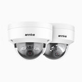 C500 - 2 Pack 3K Outdoor Dual Light PoE Security IP Camera, Color & IR Night Vision, 3072 × 1728 @ 20fps, Smart Human & Vehicle Detection, Built-in Microphone, IP67