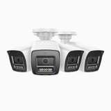 C500P - 4PCS 3K Dual Light Outdoor PoE Security Camera, Color & IR Night Vision, 3072 X 1728 @ 20fps, Human & Vehicle Detection, Two-Way Audio, IP67