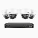 H500 - 3K 4 Channel 4 Cameras PoE Security System, Smart Dual Light Night Vision, 3072 × 1728 @ 20fps, Smart Human & Vehicle Detection, Built-in Microphone, IP67