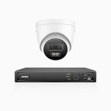 H800 - 4K 4 Channel 1 Camera PoE Security System, Human & Vehicle Detection, Color & IR Night Vision, Built-in Mic, RTSP Supported