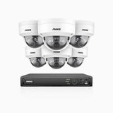 H800 - 4K 8 Channel 6 Cameras PoE Security System, Human & Vehicle Detection, Built-in Micphone, Color & IR Night Vision, RTSP Supported