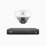 AZH800 - 4K 8 Channel 1 Camera PoE Security System, 4X Optical Zoom, 2.8 - 12 MM Motorized Varifocal Lens, Smart Dual Light Night Vision, Motion Detection 2.0, Built-in Microphone, Siren & Strobe Alarm, Upgraded Version