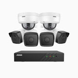 H500 - 3K 8 Channel PoE Security System with 4 Bullet & 2 Dome Cameras, EXIR 2.0 Night Vision, Built-in Mic & SD Card Slot, RTSP Supported, Works with Alexa ,IP67 Waterproof, RTSP Supported