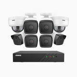 H500 - 3K 8 Channel PoE Security System with 6 Bullet & 2 Dome Cameras, EXIR 2.0 Night Vision, Built-in Mic & SD Card Slot, RTSP Supported, Works with Alexa ,IP67 Waterproof, RTSP Supported