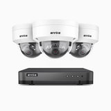 H800 - 4K 8 Channel 3 Cameras PoE Security System, Human & Vehicle Detection, Built-in Mic & SD Card Slot, Color & IR Night Vision, RTSP  Supported