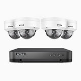 H800 - 4K 8 Channel 4 Cameras PoE Security System, Human & Vehicle Detection, Built-in Micphone, Color & IR Night Vision, RTSP Supported