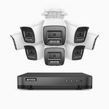 H800 - 4K 8 Channel 8 Cameras PoE Security System, Human & Vehicle Detection, Built-in Micphone, Color & IR Night Vision, RTSP Supported