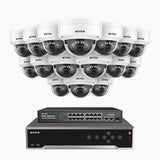 H500 - 3K 32 Channel 16 Cameras PoE Security System, Smart Dual Light Night Vision, 3072 × 1728 @ 20fps, Smart Human & Vehicle Detection, Built-in Microphone, IP67