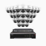 H500 - 3K 32 Channel 24 Cameras PoE Security System, Smart Dual Light Night Vision, 3072 × 1728 @ 20fps, Smart Human & Vehicle Detection, Built-in Microphone, IP67