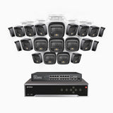 H500 - 3K 32 Channel 20 Cameras PoE Security System, Smart Dual Light Night Vision, 3072 × 1728 @ 20fps, Smart Human & Vehicle Detection, Built-in Microphone, IP67