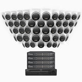 H500 - 3K 64 Channel 48 Cameras PoE Security System, Smart Dual Light Night Vision, 3072 × 1728 @ 20fps, Smart Human & Vehicle Detection, Built-in Microphone, IP67
