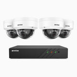 H500 - 3K Super HD 8 Channel 4 Cameras PoE Security System, Smart Dual Light Night Vision, 3072 × 1728 @ 20fps, Smart Human & Vehicle Detection, Built-in Microphone, IP67